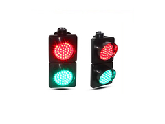 Hoge Helderheid Mini Formaat AC85V-265V DC12V 24V LED PC Materiaal Rood en Groen 100mm Verkeerslicht