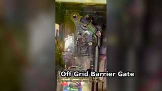 Boombarrièrepoort met zonnepaneel