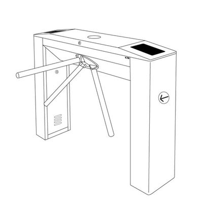 Slim het Wapenturnstile van het Slot Dubbel Niveau Voet Drie IP 54 Toegangsbeheer
