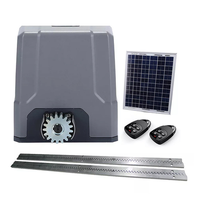 Gelijkstroommotor Schuifpoortaandrijving Ingebouwde batterij 12V / 9Ah Zonnepaneelinterface 800kg
