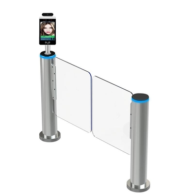 Acryl de Barrièreturnstile van de Glas Roterende Schommeling met de Erkenningssysteem van de Gezichtsvingerafdruk
