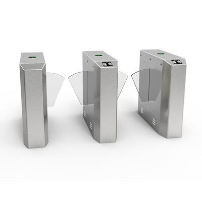 Hoge snelheid 600 mm Passage Breed Flap Barrier Gate met 30 personen/min doorvoer en 304 roestvrij staal constructie