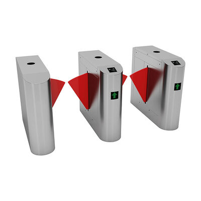 304 Roestvrijstalen Flap Barrier Gate met 600mm Doorgangsbreedte en 0,2S Flap Bediening voor Toegangscontrole