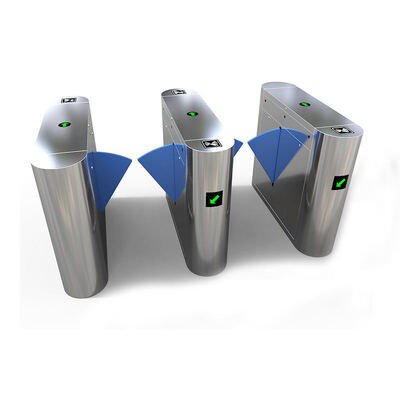 Gezichtsherkenning BLDC Motor Flap Barrier Gate met 30 Personen Per Minuut Doorstroom voor Toegangscontrole