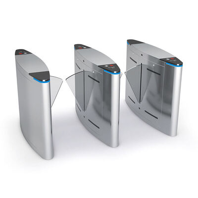 Hoge snelheid BLDC motor intrekbare flap barrier poort met 0,5s opening en 304 roestvrijstalen kast