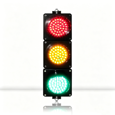 Verkeersveiligheid Smart Indication 100mm Coloured Lens LED verkeerssignaal met 100000H LED levensduur en PC Shell materiaal