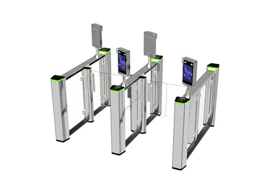 Gehard glas SS304 0.4S Fastlane voetgangersbarrière snelheidspoort draaibank voor gebieden met veel verkeer