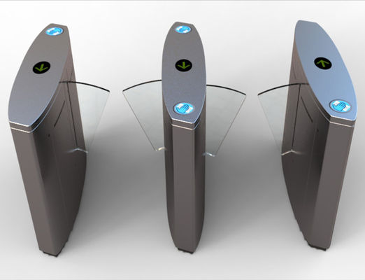 DC24V SS304 Hoge Snelheid 0.2S Flap Barrier Poort met RS485 en Intrekbare Flap Barrier